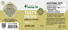 Load image into Gallery viewer, Tasty Hemp Oil – Tasty Drops Vanilla | CBD Oil Tincture [Full Spectrum]

